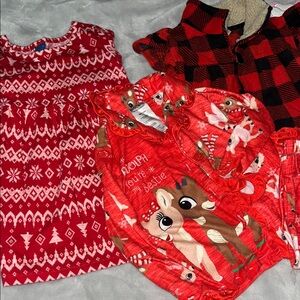 Red Holiday Baby Outfits Set